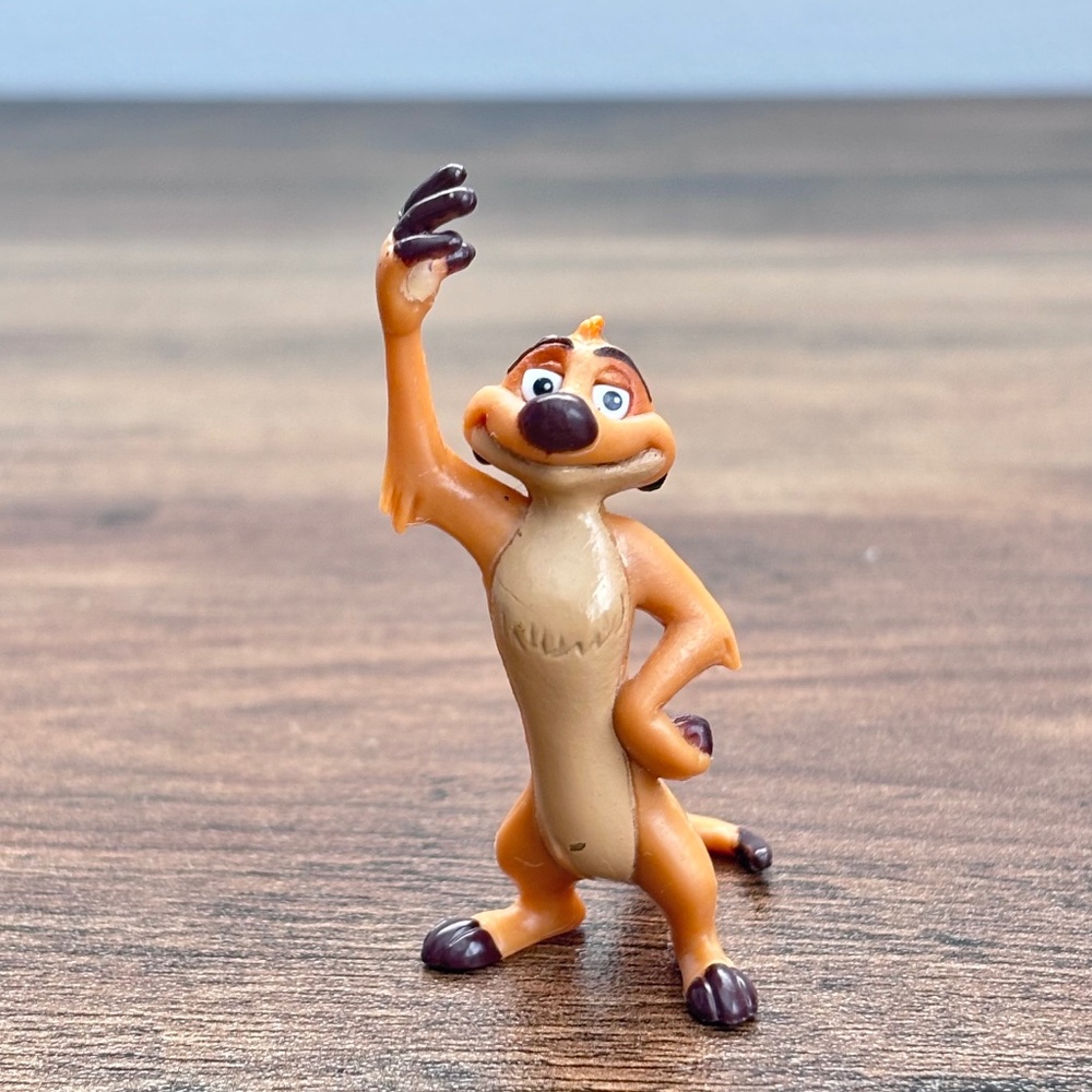Disney Lion King Guard Pride TIMON Meerkat Toy Hand Up Action Figure Cake Topper